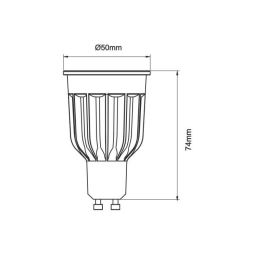 Bombilla GU10 led Power 12w fría Beneito Faure