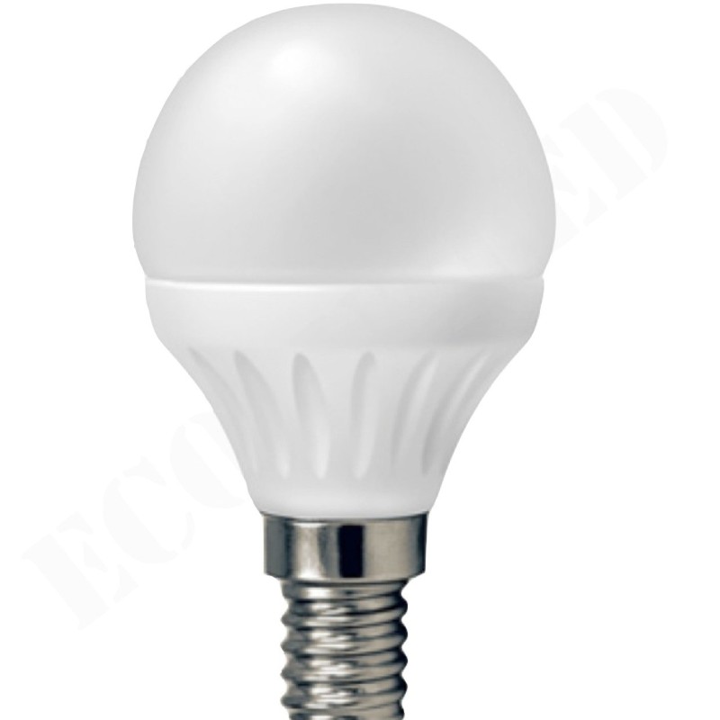 Bombilla esférica E14 8w fría