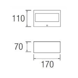 Aplique antracita Nemesis Leds C4 