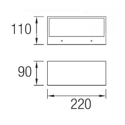 Aplique antracita Nemesis-1 Leds C4