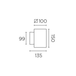 Aplique Afrodita POWER LED gris Leds C4