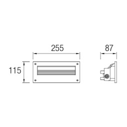 Empotrable exterior de pared gris Micenas Leds C4