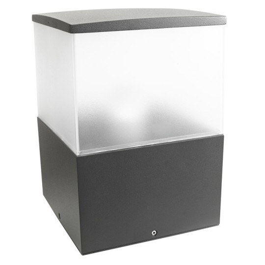 Baliza cuadrada antracita Cubik 20cm Leds C4