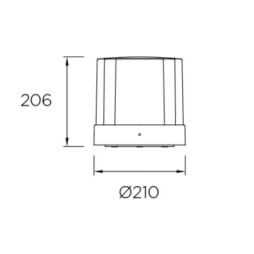 Sobremuro/Aplique Compact 20cm Leds C4