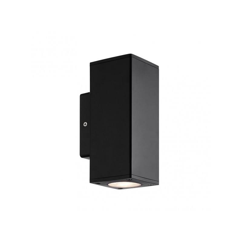 Aplique de exterior Yopol negro 2LED GU0 Fabrilamp