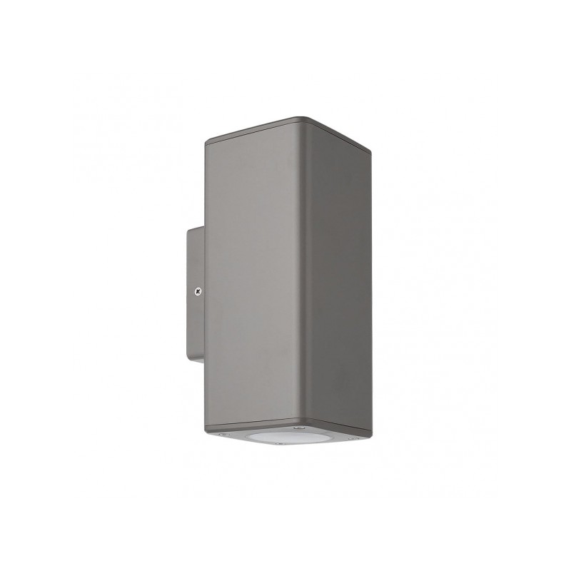Aplique de exterior Yopol gris 2LED GU0 Fabrilamp