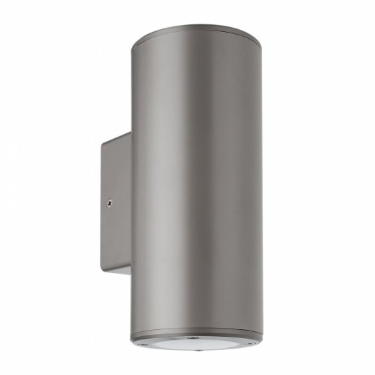 Aplique de exterior Yopol cilindro gris 2LED GU0 Fabrilamp