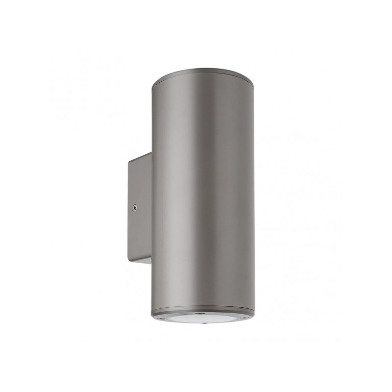 Aplique de exterior Yopol cilindro gris 2LED GU0 Fabrilamp