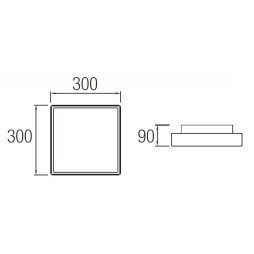 Plafón de techo exterior gris Kossel Leds C4