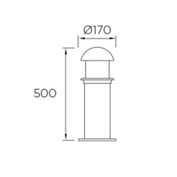 Baliza Balizas 50cm sin rejilla Leds C4