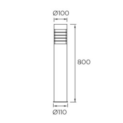 Baliza Priap 80cm Leds C4
