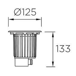 Empotrable de exterior en acero Gea Leds C4