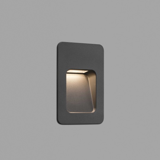 Empotrable de pared de exterior Nase-2 LED gris oscuro Faro