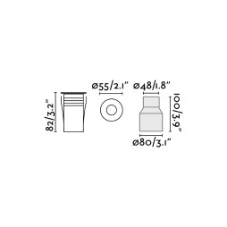 Empotrable de suelo Curtis Asimetric IP67 Faro