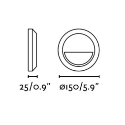 Aplique redondo gris oscuro Grant Faro