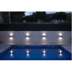 Aplique de exterior Ling gris oscuro Faro