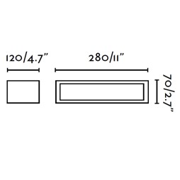 Aplique gris oscuro Natron Faro