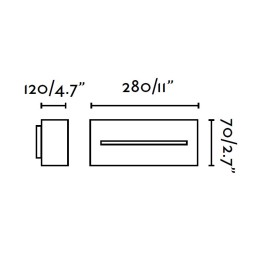 Aplique gris oscuro West-1 Faro