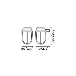 Aplique de exterior Borda Faro