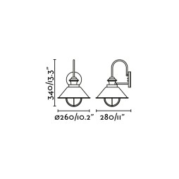 Aplique de exterior Náutica-P Faro