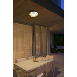 Plafón de exterior Helmet marrón envejecido Faro