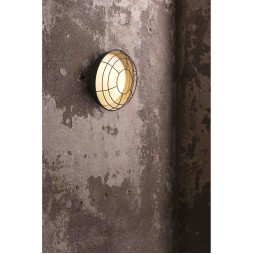 Plafón de exterior Helmet marrón envejecido Faro