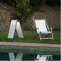 Lampara de pie exterior Cadaqués beige Faro