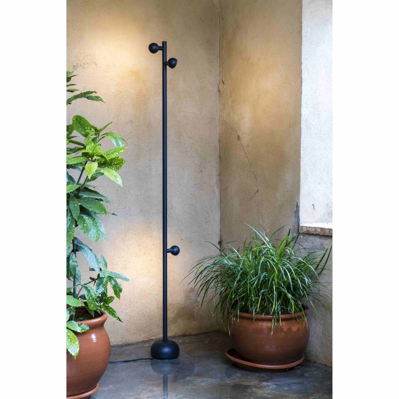 Lampara de pie portátil Brot 180cm negro