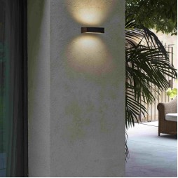 Aplique de exterior Doro 13W LED marrón Faro