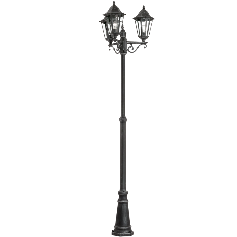 Farola 3 luces negro plata Navedo Eglo