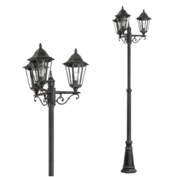 Farola 3 luces negro plata Navedo Eglo