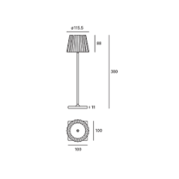 Sobremesa portátil con batería Night Forlight
