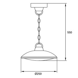 Colgante de exterior Pergola marrón Forlight