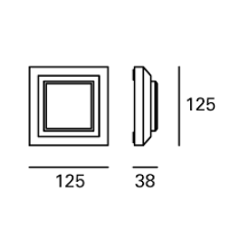 Aplique de exterior Grove cuadrado Forlight