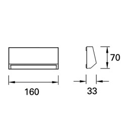 Aplique de exterior luz indirecta Grove rectangular 16cm Forlight