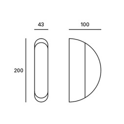 Aplique de exterior gris Noa Forlight