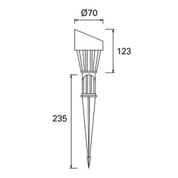 Foco LED con piqueta Minimal Green Forlight 