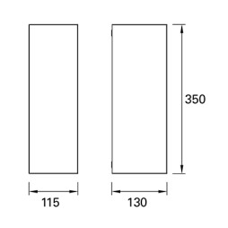 Aplique negro Cube grande Forlight