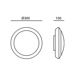 Plafón de exterior gris Ford LED Forlight