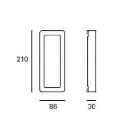 Aplique de exterior Grove rectangular Forlight