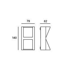 Aplique gris Loyd dos luces Forlight