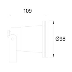 Foco con piqueta blanco Post Forlight