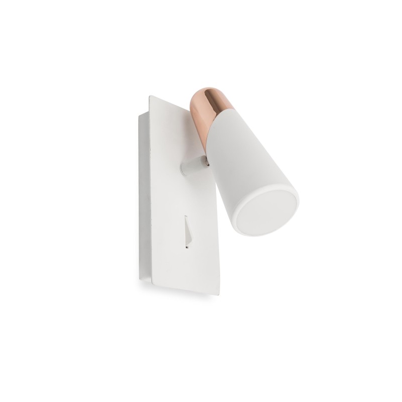 Aplique Lao blanco y cobre 1L Faro