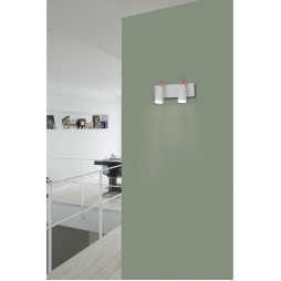 Aplique Lao blanco y cobre 2L Faro