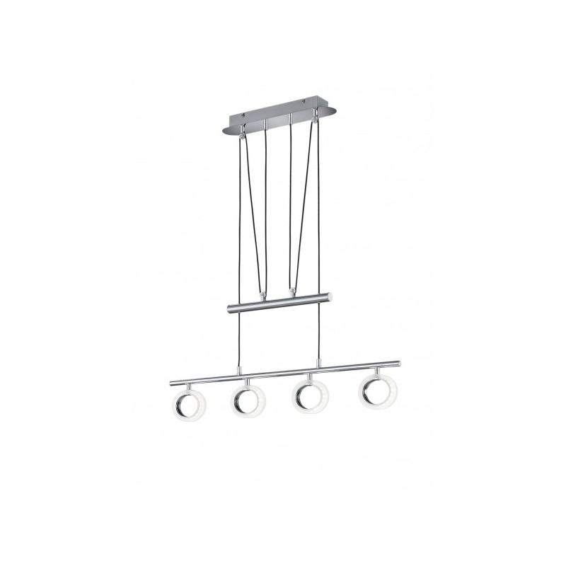 Lámpara 4 focos CORLAND II led cromo Trio