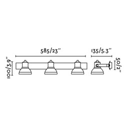 Aplique Ring blanco 3L Faro