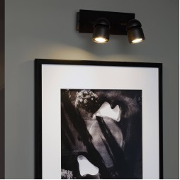 Aplique/plafón Coco negro 2L Faro