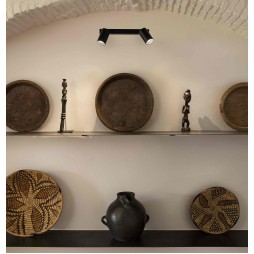 Aplique/plafón Stan negro 2L Faro