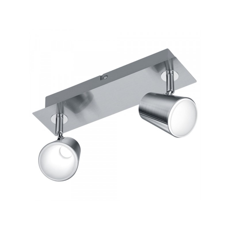 Regleta 2 focos niquel mate NARCOS TRIO