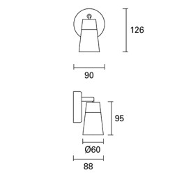 Aplique LED Vitro Forlight